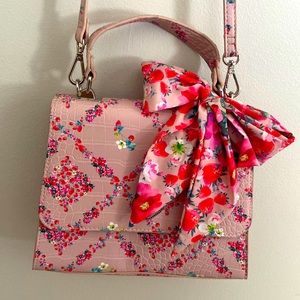 Betsy Johnson pink cross over purse